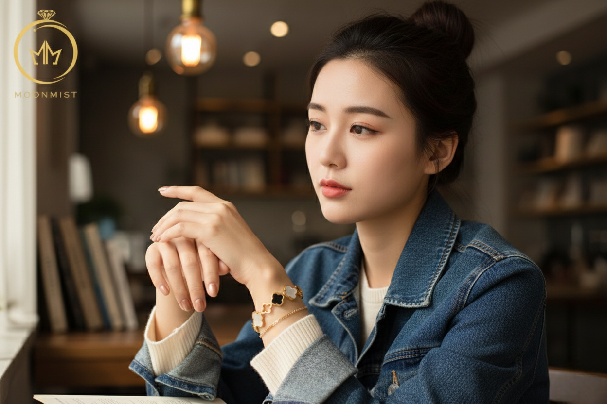 A Gold-Toned Bangle Bracelet