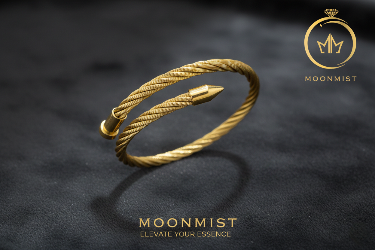 Twisted cable bypass Bangle