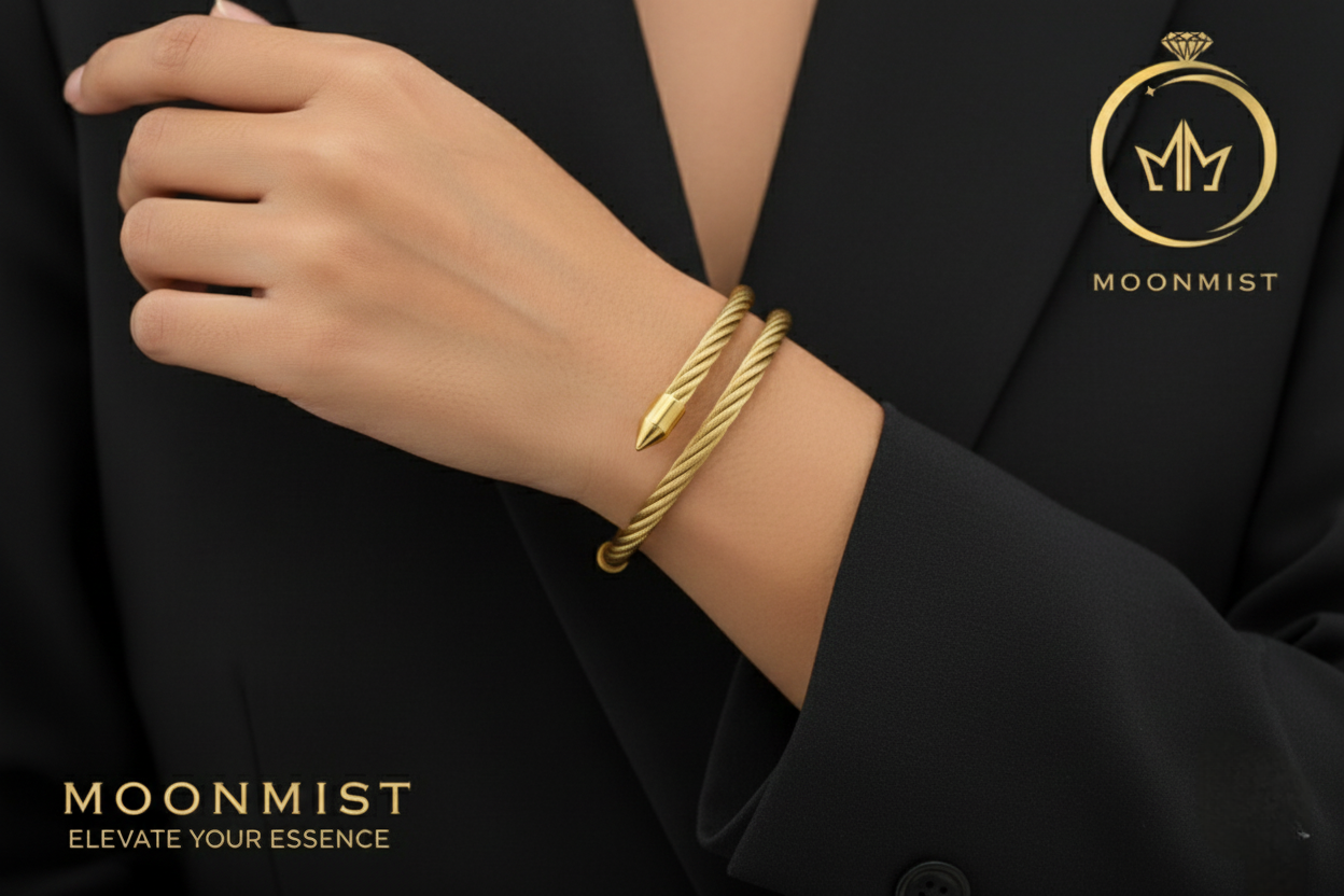 Twisted cable bypass Bangle