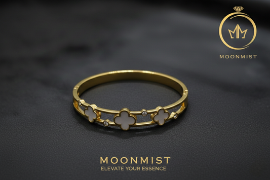 Double-Band Clover Bangle