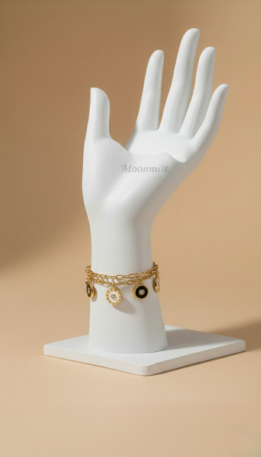 Crystal Layered Gold Bracelet